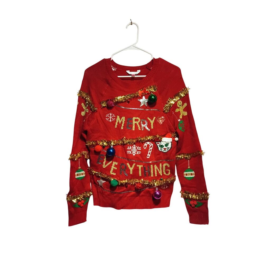 No Boundaries Juniors Christmas Sweater Size Large